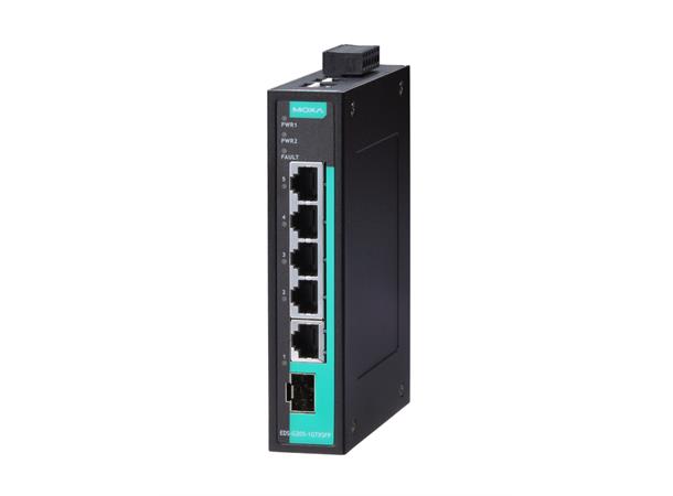 Moxa EDS-G205-1GTXSFP-T, wide temp 4+1 port, Giga/Combo Ethernet Switch 